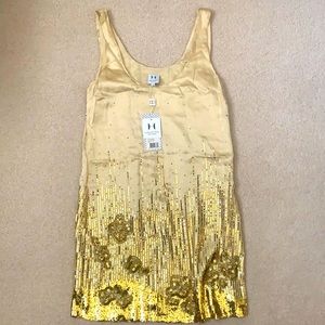 NWT Halston Heritage size 2 Golden tank dress